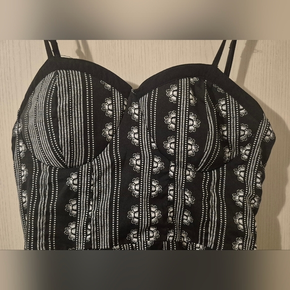 Band of Gypsies Black and White Maxi Romper - Picture 3 of 6